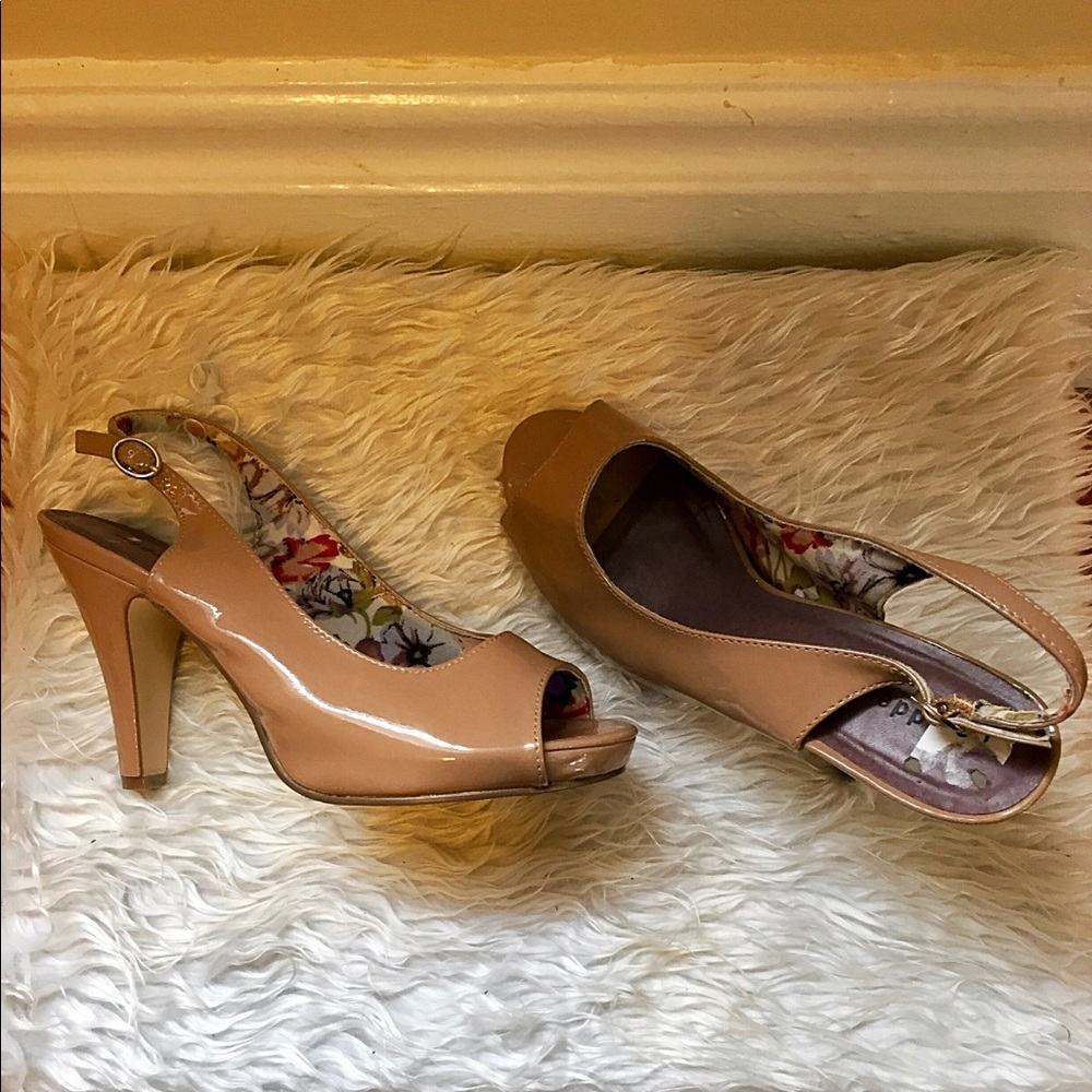 Cute Madden girl open toe heels and back straps